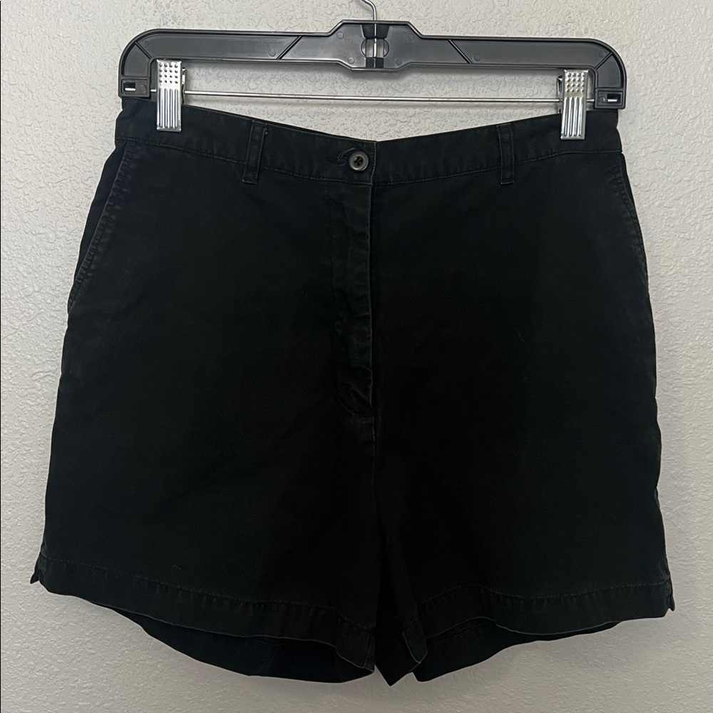 Eddie Bauer 100% Cotton Chino Casual Shorts Black Size 8